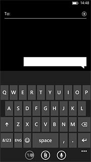 The following steps require that you're writing text and that the keypad is visible.