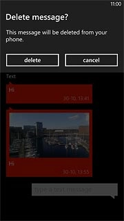 Press delete to confirm.