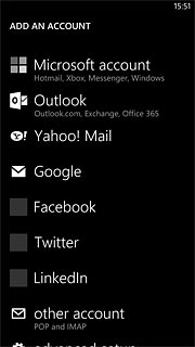 Press Microsoft account.