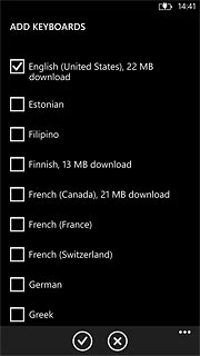 Press the confirm icon.