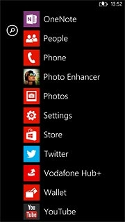 Slide your finger left on the display.Press OneNote.