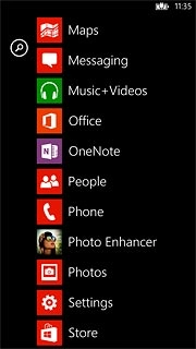 Slide your finger left on the display.Press Store.