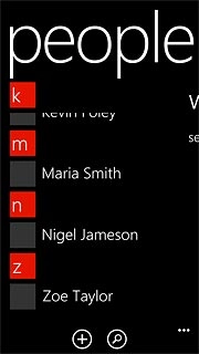 Press the required contact.