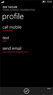 Press the confirm icon.