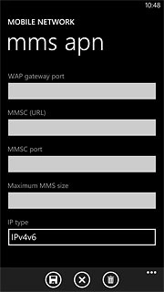 Press the field below WAP gateway port and key in 8080