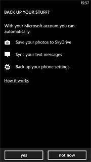 To turn on backup:Press yes.