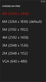 Press the required resolution.