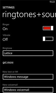 Press the indicator next to Ringer.Depending on the current setting, silent mode is turned on or off.