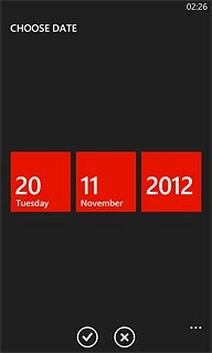 Press the confirm icon.