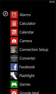 Slide your finger left on the display.Press and hold the menu item until a pop-up menu is displayed.