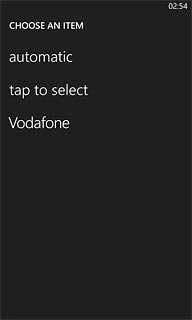 Press the required network.Your display will tell you if you have access to the network you've chosen.