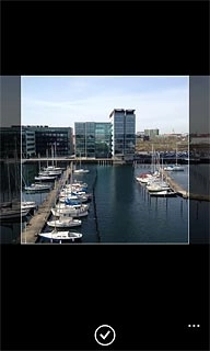 Slide your finger right or left on the display to select the required section.