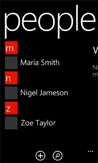Press the required contact.