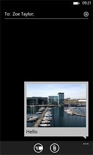 Press the send icon when you've finished your picture message.