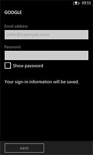 Press the field below Email address and key in your email address (such as name@provider.com).