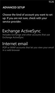 Press Exchange ActiveSync.