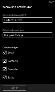 Press the field below Download email from.