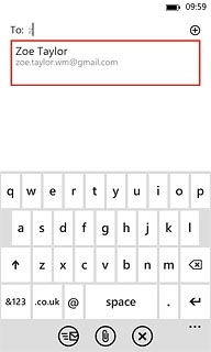 Key in the first letters of the required contact.Matching contacts are displayed.Press the required contact.Repeat the procedure to add more recipients.