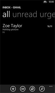 Press the required email message to read it.