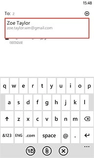 Press the required contact.Write subject and text for your email message.
