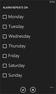 Press the required days to select them.