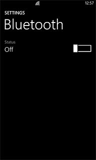 Press the indicator next to Status.Depending on the current setting, the function is turned on or off.