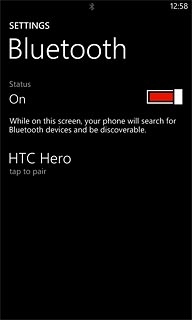 Your phone searches for devices and after a moment, a list of Bluetooth devices within range is displayed.Press the required Bluetooth device.
