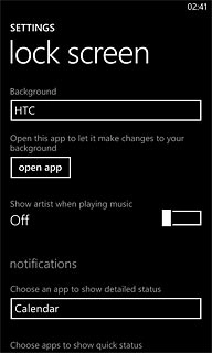Press the field below Background.