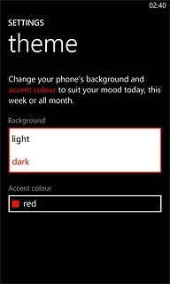 Press dark or light.