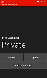 When you have an ongoing call, the new call is signalled by a sound.Press answer.The active call is put on hold and the new call is answered.