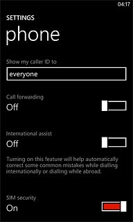 Press the field below Show my caller ID to.