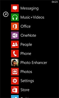 Slide your finger left on the display.Press Messaging.