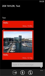 Press the text input field.Write the required text.