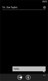 Press the attachment icon.Select one of the following options:Insert picture, go to 5a.Insert video clip, go to 5b.