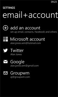 Press add an account.