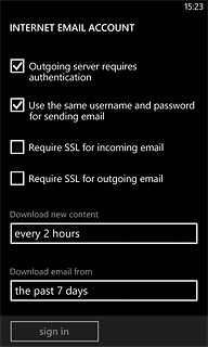 When the box next to the menu items is empty, SSL encryption is turned off.