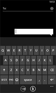 The following steps require that you're writing text and that the keypad is visible.