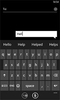 Press and drag the bar containing the suggested words left for more suggestions.