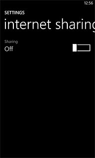 Press the indicator next to Sharing to turn on the function.