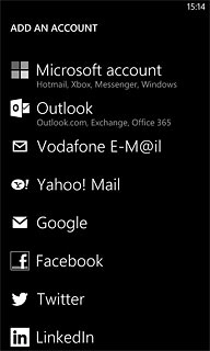 Press Microsoft account.