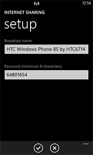 Press the field below Password (minimum 8 characters) and key in the required password.