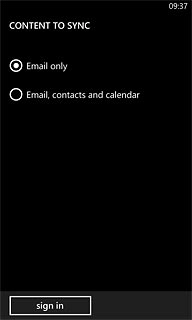 Press the required synchronisation setting.