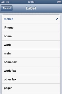 Press the required number type or Add Custom Label.