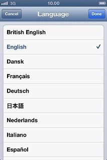 Press the required language.