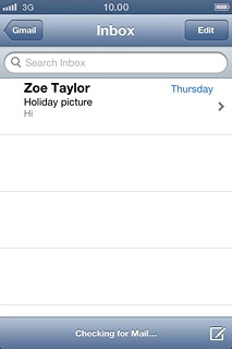 Press the required email message to read it.