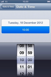 Press Date & Time to go back to the settings.