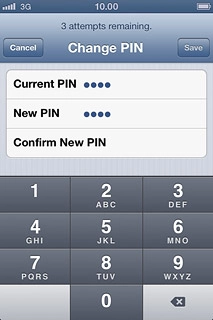 Press Confirm New PIN and key in the new PIN again.