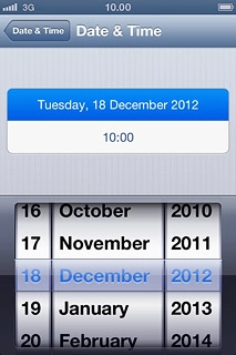 Press Date & Time to go back to the settings.