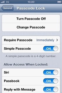 Press Change Passcode.