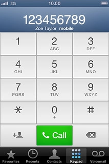 Key in the required number and press Call.